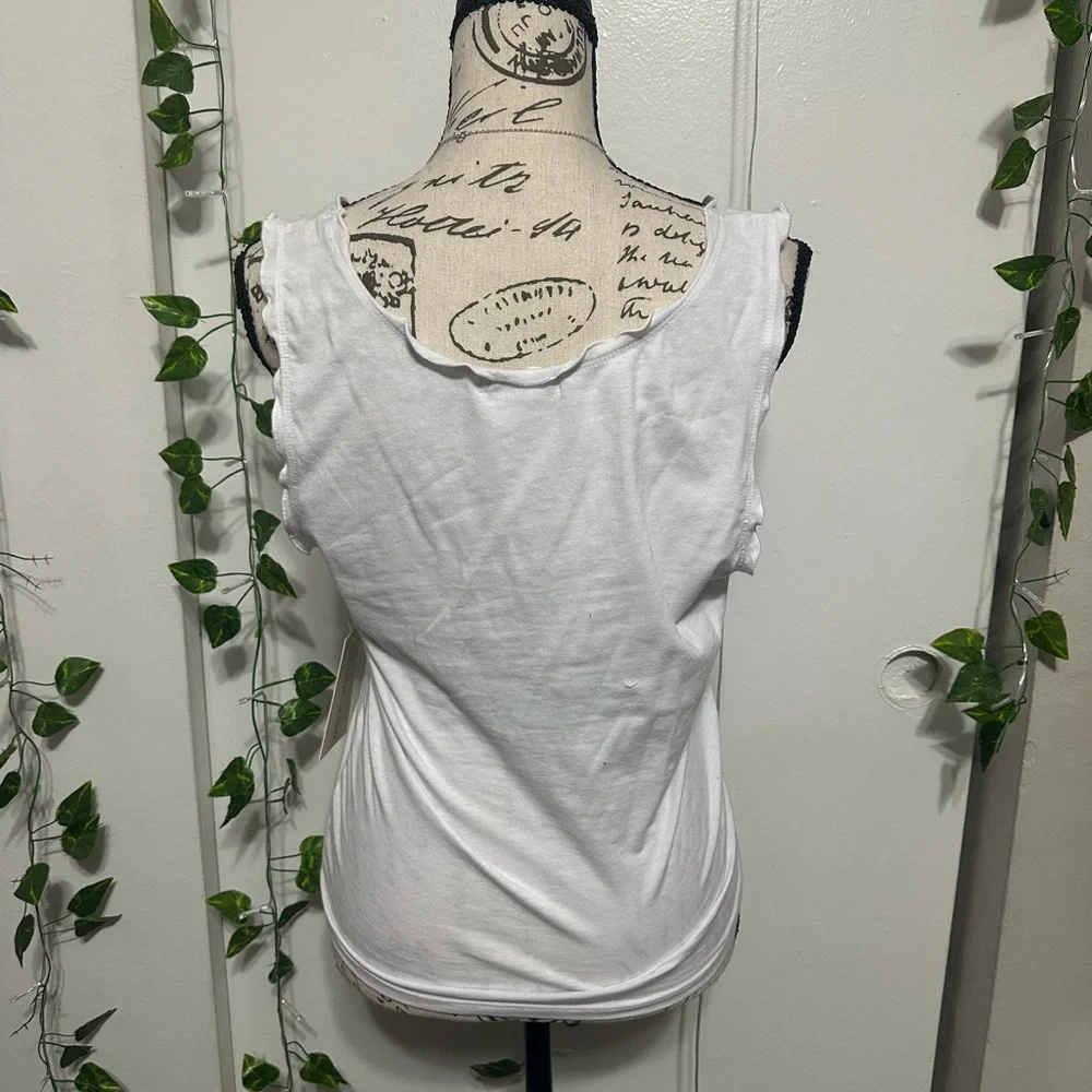 Chic White Ruched Tank Top - Picture 2 of 3